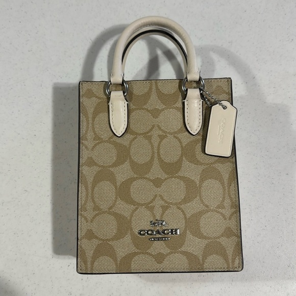 Coach Mini Tote or Crossbody Signature Canvas Like New - Picture 1 of 11